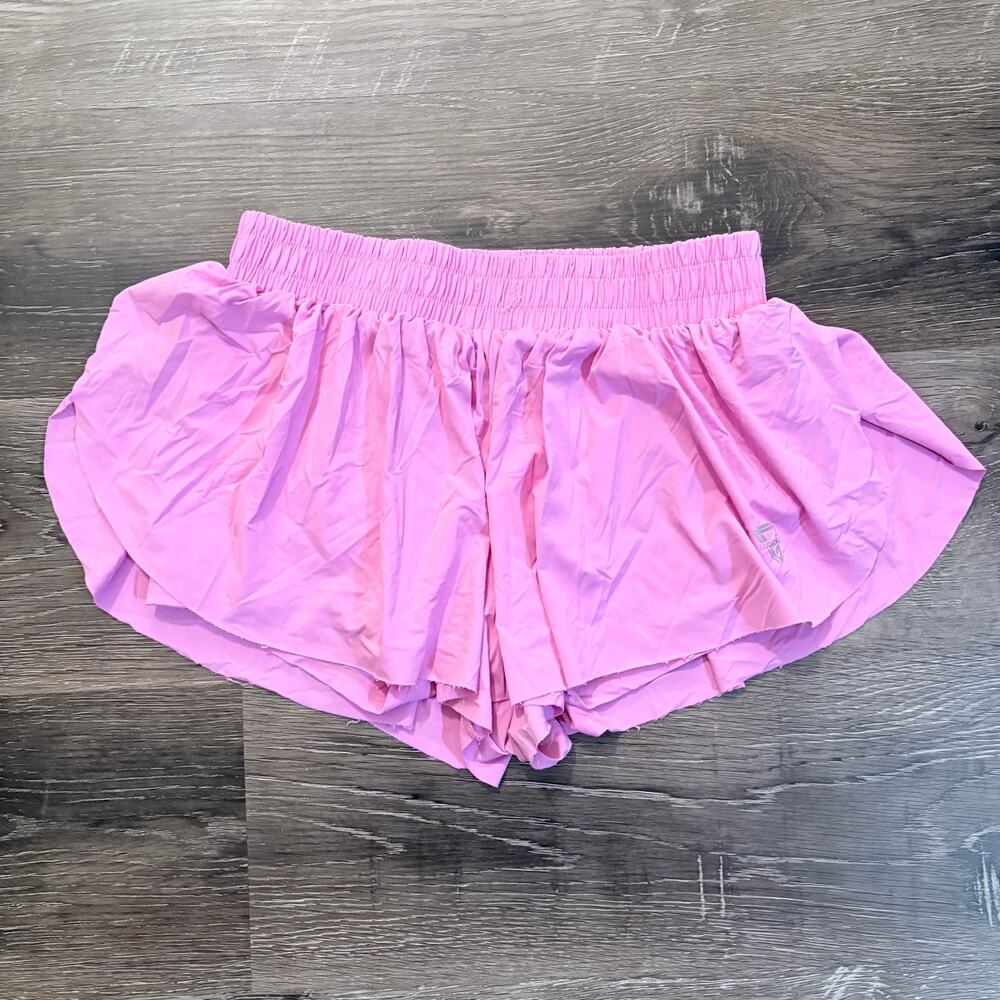 Luogongzi Womens Shorts‎ Flowy Pink Elastic Waist Size Medium Athletic Size M
